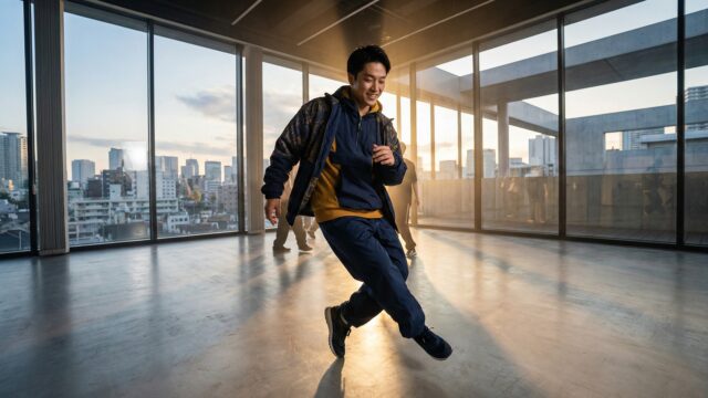 ダンスしている男性
